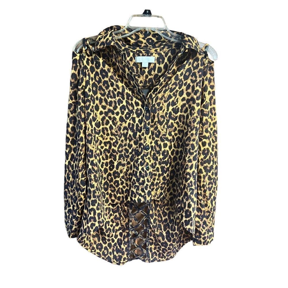🔥5/20🔥Nicki Minaj Animal Print Blouse * High-Low * Blouse Sz M NWOT